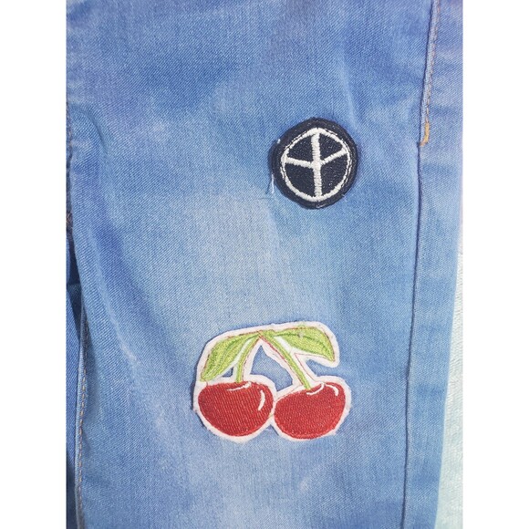 Wonderkids Emoji Patch Jeans Size 5T Toddler Girls Elastic Waist - Picture 5 of 9